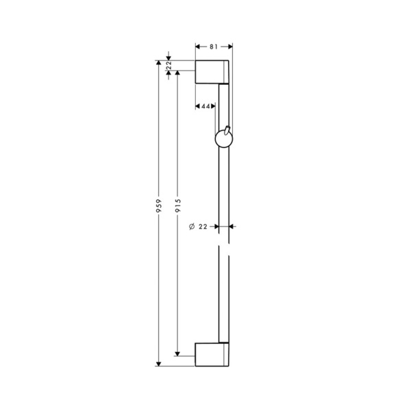 Душевая штанга Hansgrohe Crometta 27609000 хром