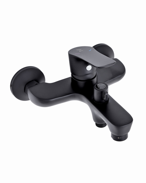 Смеситель для ванны однорычажный с душевым набором Orange Aristo M19-300b черный