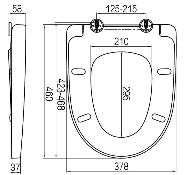 Сиденье для унитаза с микролифтом Am.Pm АМРМ  Санфаянс C117852WH