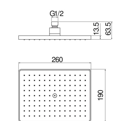 Верхний душ Nobili AD139/132CR