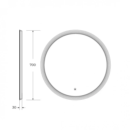 Зеркало (70х70) Cezares CZR-SPC-ECO-700-LED-TCH