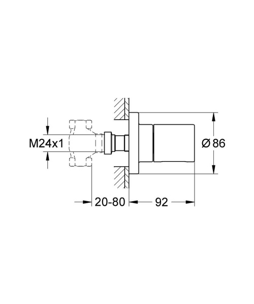 Накладная панель скрытой вентильной головки Grohe Grohtherm 19470 000 (19470000)