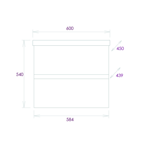 Тумба под раковину подвесная Onika Эвада 60 106145