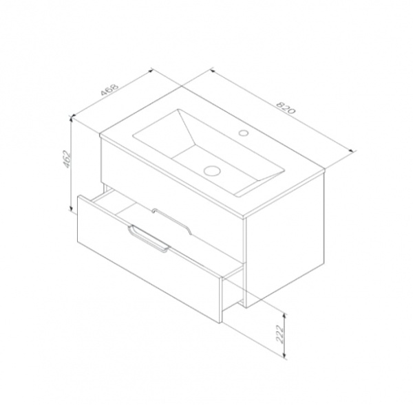Тумба под раковину AM.PM Spirit M70FHX0802WG