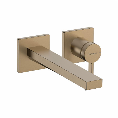 Смеситель для раковины встраиваемый Hansgrohe Tecturis E 73051140 шлифованная бронза