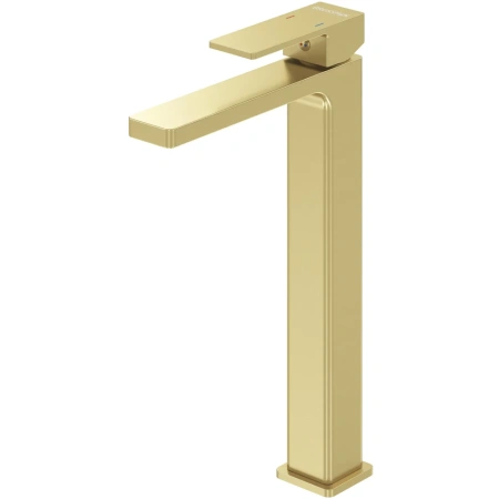 Смеситель для раковины высокий Grossman Style 520.K35.05.320 золото сатиновый