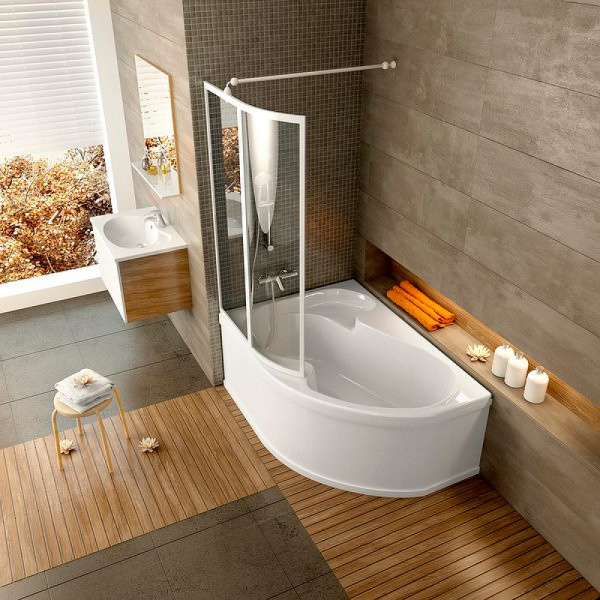 Шторка на ванну Ravak Supernova VSK2 Rosa 170 L 76LB0100Z1