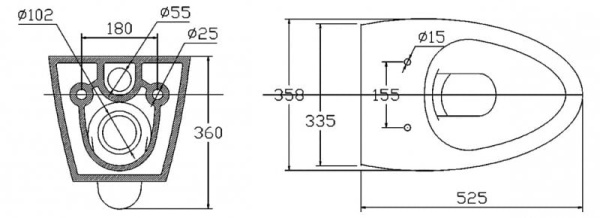 Унитаз подвесной BelBagno Alpha BB300CHR