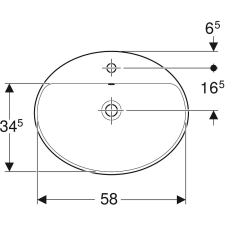 Раковина встраиваемая сверху Geberit VariForm (60x48) 500.726.01.2