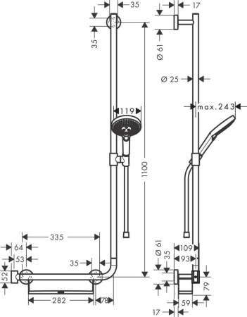 Душевой гарнитур Hansgrohe Raindance Select S 26327400