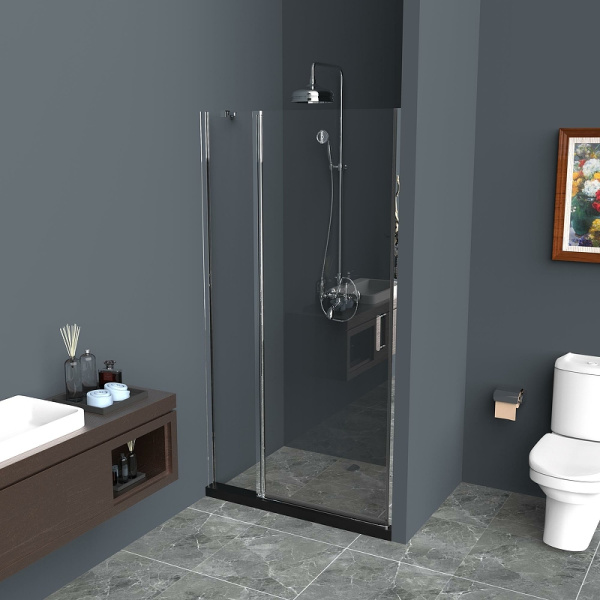 Душевая дверь (110х185) BelBagno UNO-B-12-40+70-C-Cr