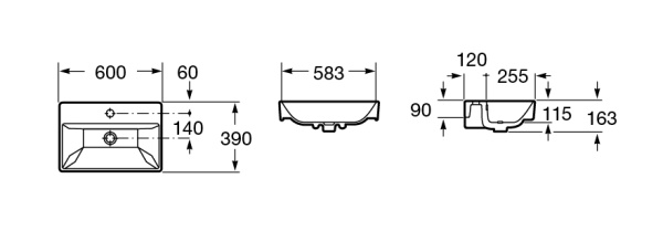 Раковина накладная (60х39) Roca Oleta 3274C400Y