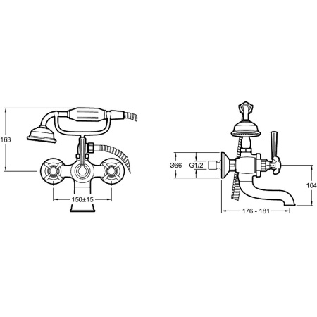Смеситель для ванны Jacob Delafon Cleo 1889 E24313-CP