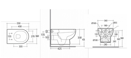 Унитаз подвесной Kerama Marazzi Buongiorno Pro BG.Pro.wc.02 (без сиденья)