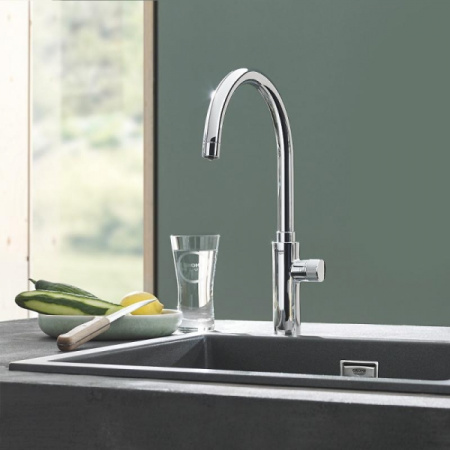 Смеситель для кухни GROHE Blue Pure Mono, с функцией фильтрации 31724 000 (31724000) хром
