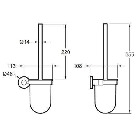 Ершик для унитаза Jacob Delafon Classique E77830-CP