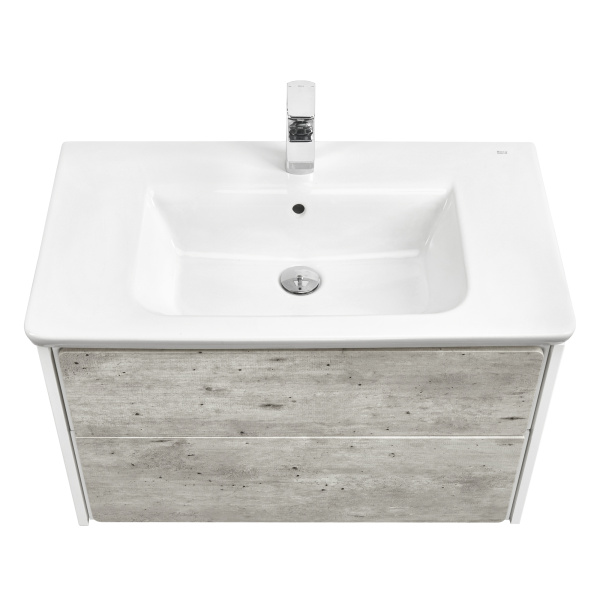 Тумба под раковину Roca Ronda 80 белый матовый/бетон ZRU9303004