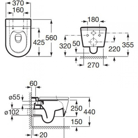 Крышка для чаши Roca Inspira Round Soft Close 80152C00B