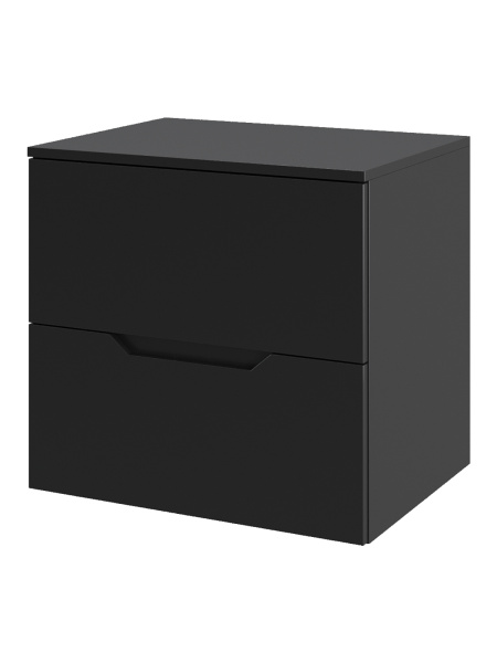 Тумба без раковиныподвесная 60 столешница МДФ Orange Line Li-60TubMDF матовый черный