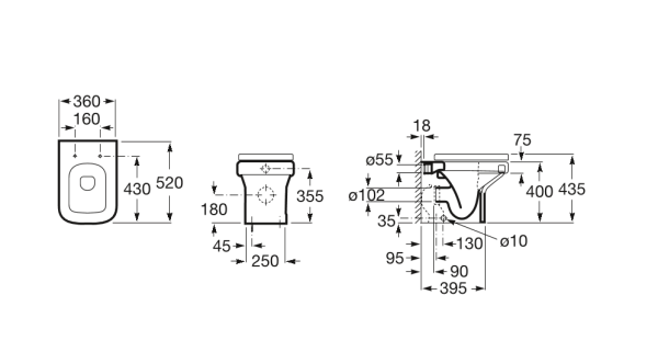 Унитаз приставной Roca Dama-N  347787000