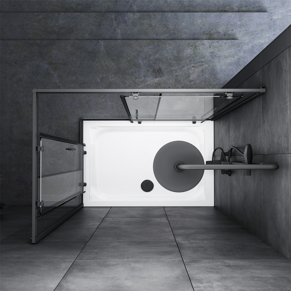 Душевой уголок (120х80) Am.Pm Gem Twin Slide W90G-404-120280-BT