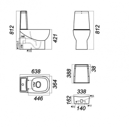 Унитаз-компакт Sanita Luxe Infinity INFSLCC01040522