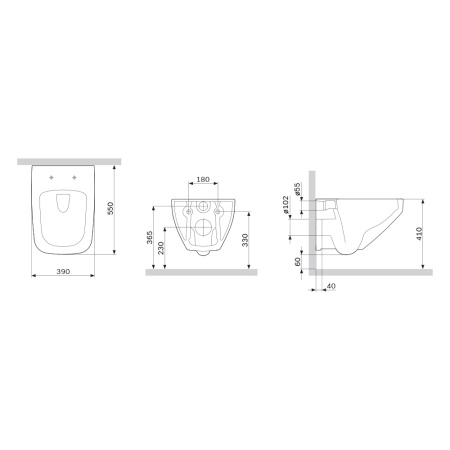 Подвесной унитаз безободковый с сиденьем микролифт Am.Pm Inspire 2.0 C50A1700SC