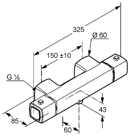 Термостат для душа KLUDI Q-Beo 504000542