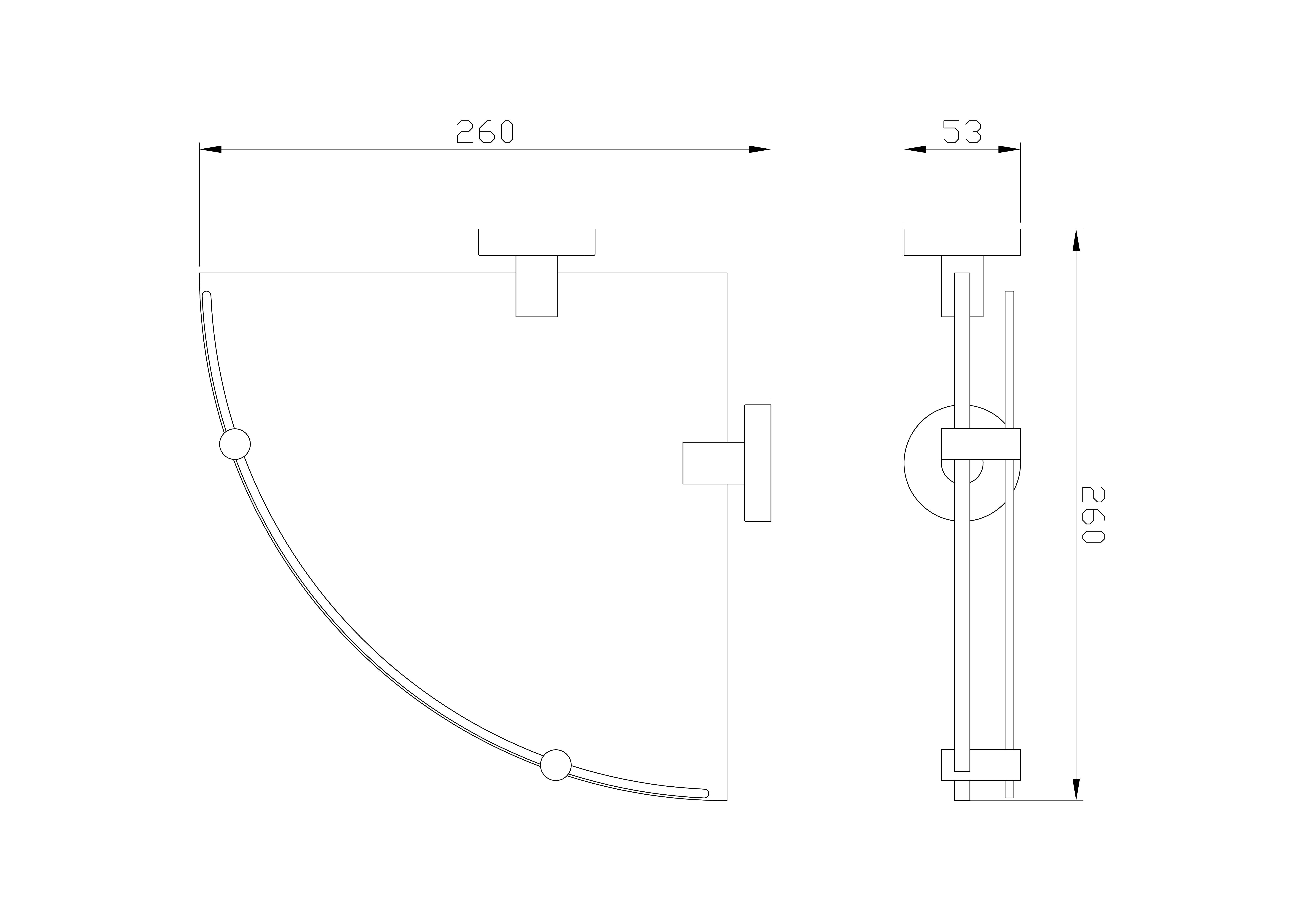 Стеклянная полка для ванной угловая WONZON & WOGHAND EASY, хром WW-8117