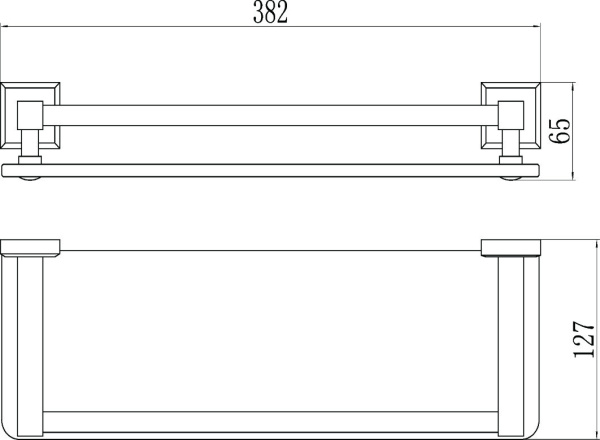 Полка прямая стеклянная 40 см Savol 95 S-409591