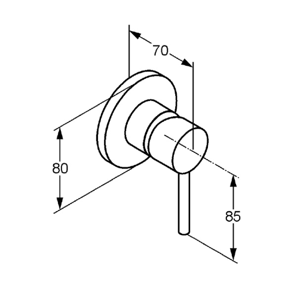 Встраиваемый смеситель для душа Kludi Bozz 389253976
