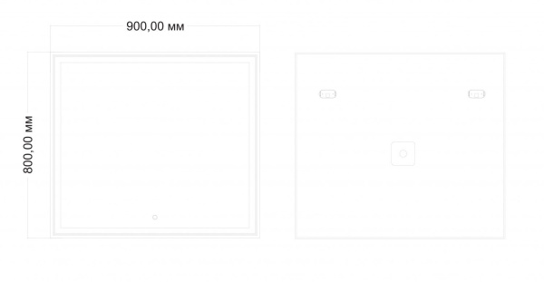 Зеркало с подсветкой Art&Max ZOE AM-Zoe-900-800-DS-F