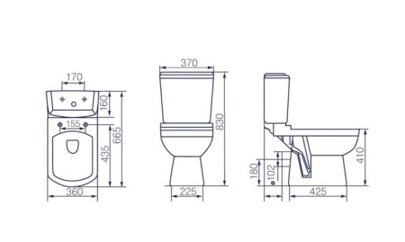 Унитаз-компакт Kirovit Домино