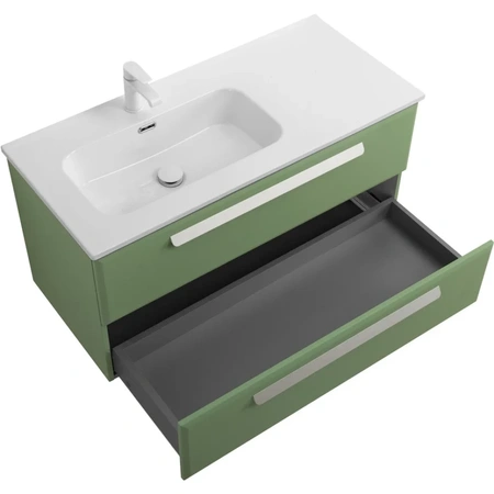 Тумба под раковину Cezares ECO-CER-N-1000-2C-SO-PS-P-L Фисташковый Софт без ручек