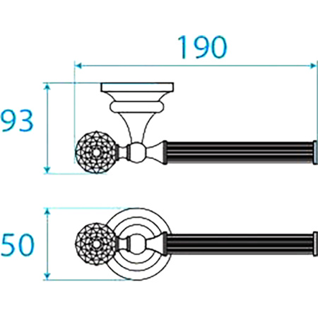 Держатель туалетной бумаги Cezares Olimp OLIMP-TH04-02-M