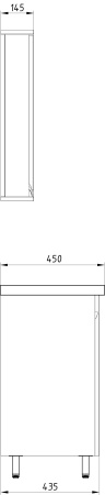 Тумба под раковину ASB-mebel Бари 60-2.2  9605
