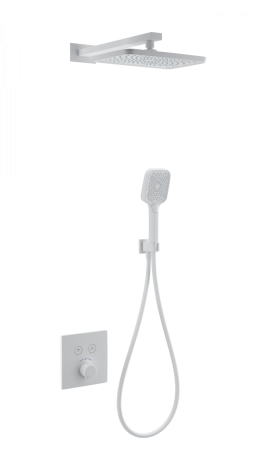 Душевая система с термостатом встраиваемая WONZON & WOGHAND, белый матовый WW-D2017-B-MW