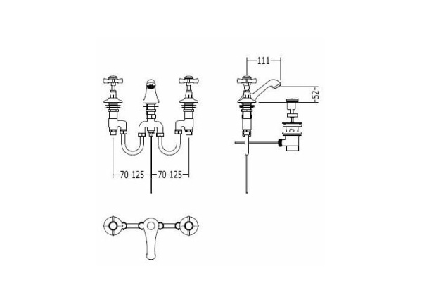 Смеситель для биде Devon&Devon Coventry MARF35CR
