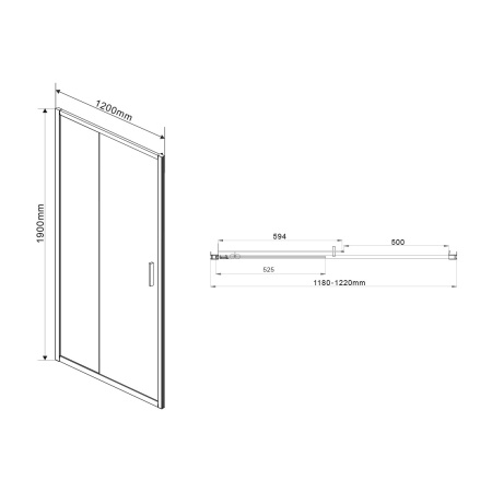 Душевая дверь Vincea Garda VDS-1G120CH, (120х190) хром, стекло шиншилла