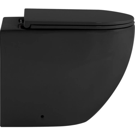 Унитаз ABBER Bequem AC1111TMB приставной черный матовый, безободковый