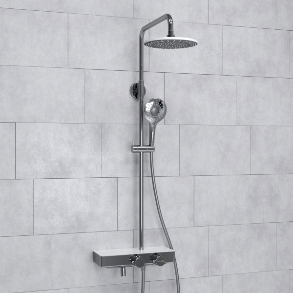 Душевая система WasserKRAFT A113.067.101.CH Thermo