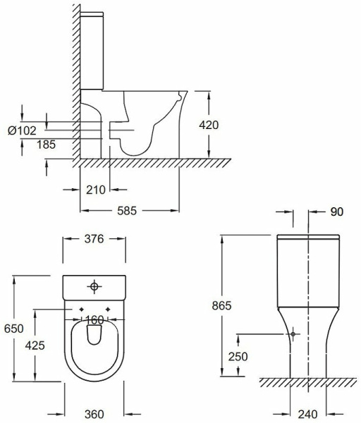 Бачок для унитаза Jacob Delafon Aleo ETAL212-0 Бачок для унитаза Jacob Delafon Aleo ETAL212-0