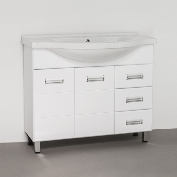 Тумба под раковину напольная Style Line Ирис 100 ЛС-00000178 белый