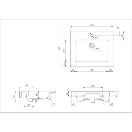Раковина Kirovit Оскар 650