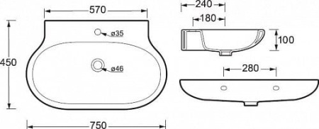 Раковина BelBagno Bingo BB548BL