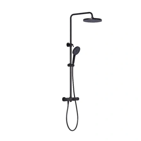 Душевая система с изливом Arrow AMG13S36DG черный