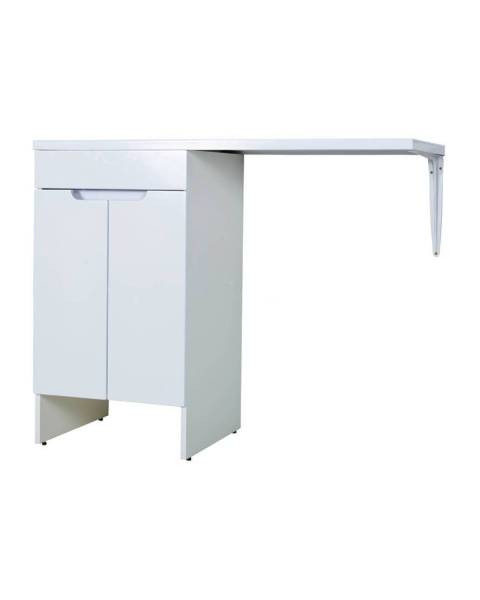 Тумба напольная с левой раковиной 120 см под стиральную машину Orange Sistema STD-120TUW+RAL  белый