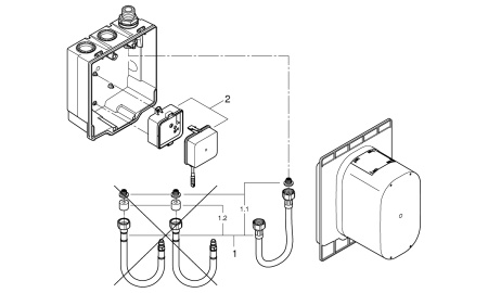 Скрытый монтажный ящик Grohe Eurosmart Cosmo E 36337 001 (36337001)