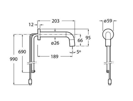 Смеситель для раковины Roca Loft-E 5A3643C00