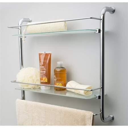 Полка стеклянная двойная WasserKRAFT K-2022